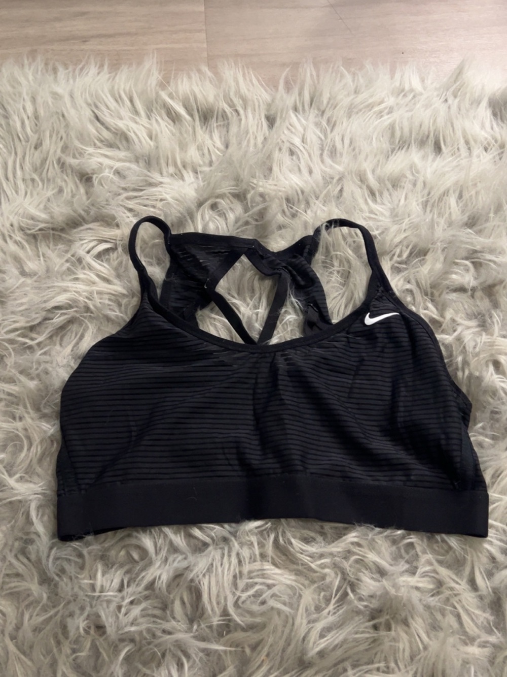 Nike Black Strappy Racerback Sports Bra